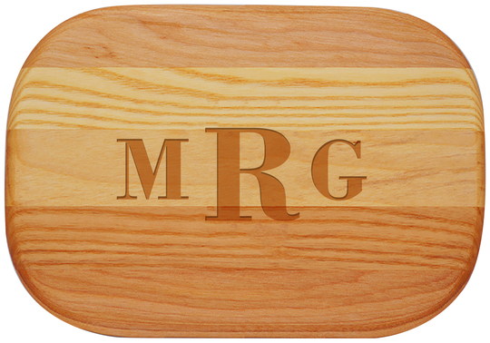 Serif Block Monogram Small 10-inch Bar Board